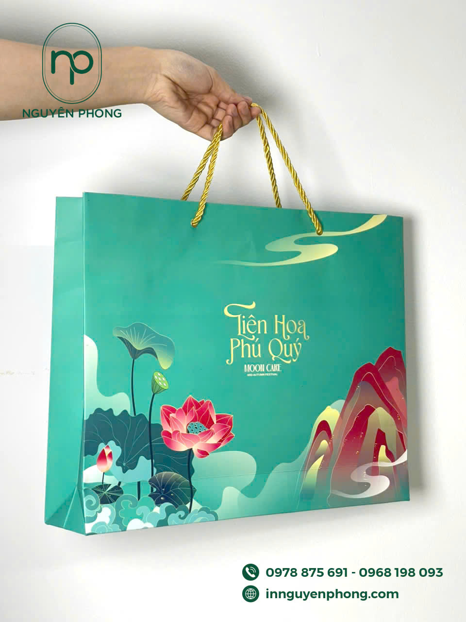 Mẫu in túi đựng bánh trung thu thiết kế 